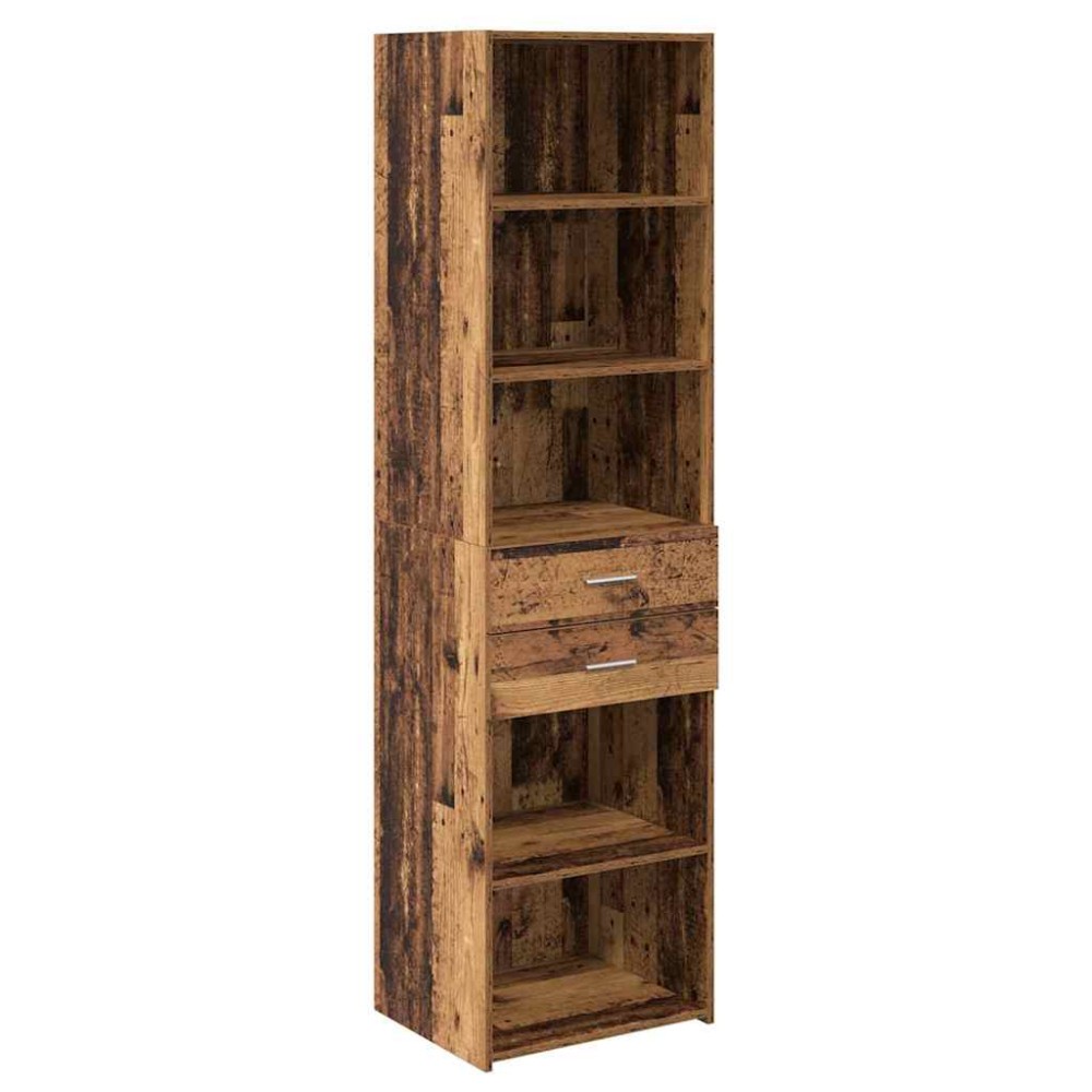 vidaXL Highboard Παλιό Ξύλο 50 x 42,5 x 185 εκ. Επεξεργασμένο Ξύλο