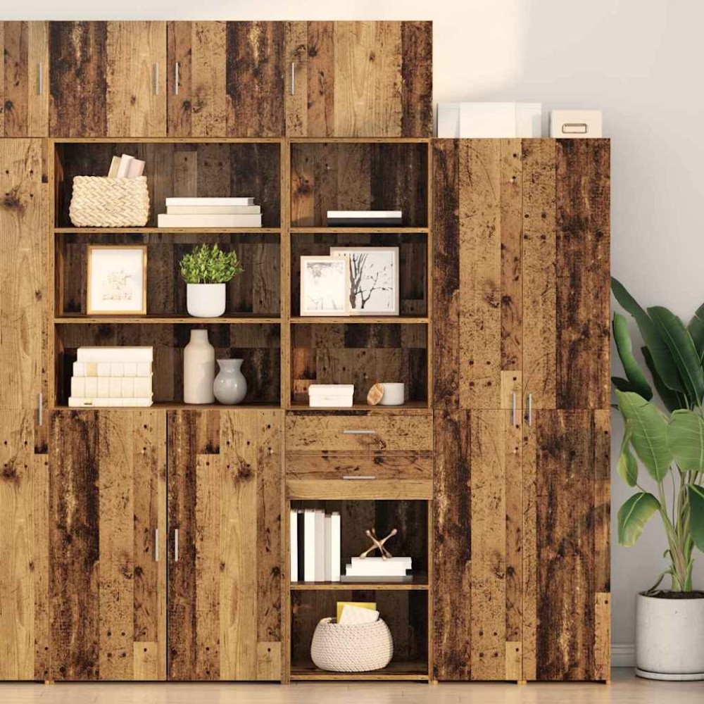 vidaXL Highboard Παλιό Ξύλο 50 x 42,5 x 185 εκ. Επεξεργασμένο Ξύλο