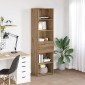 vidaXL Highboard Artisan Oak 50 x 42,5 x 185 εκ. Επεξεργασμένο Ξύλο