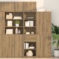 vidaXL Highboard Artisan Oak 50 x 42,5 x 185 εκ. Επεξεργασμένο Ξύλο