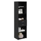 vidaXL Highboard Μαύρη Οξυά 50 x 42,5 x 185 εκ. Επεξεργασμένο Ξύλο