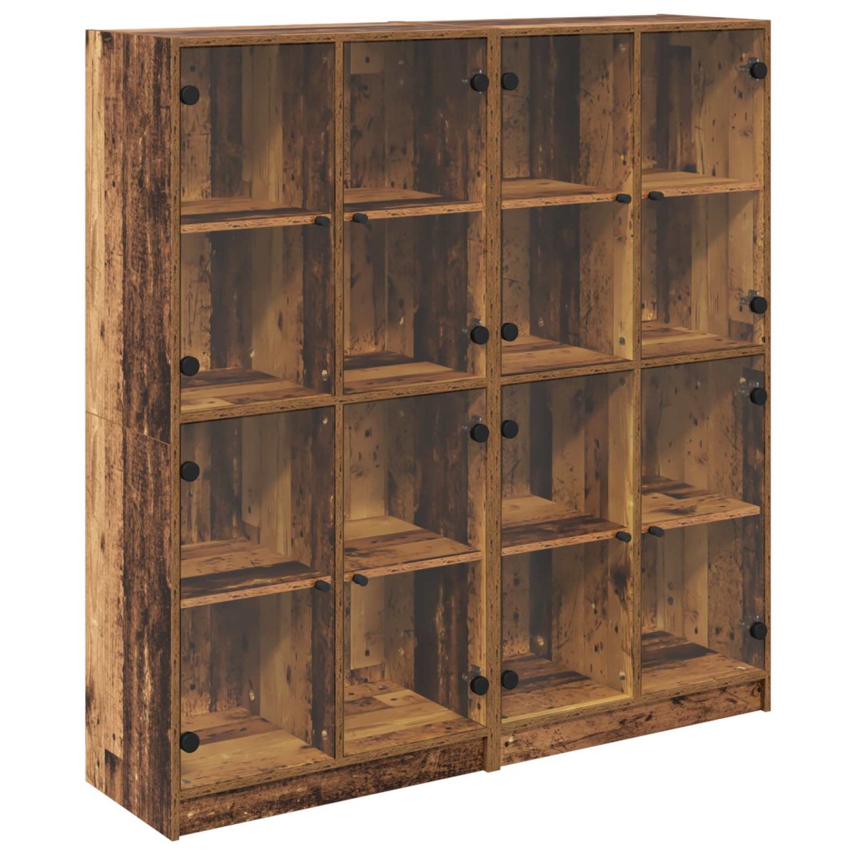 vidaXL Highboard 2 τμχ. Παλιό Ξύλο 68 x 37 x 142 εκ Επεξεργασμένο Ξύλο