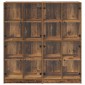 vidaXL Highboard 2 τμχ. Παλιό Ξύλο 68 x 37 x 142 εκ Επεξεργασμένο Ξύλο