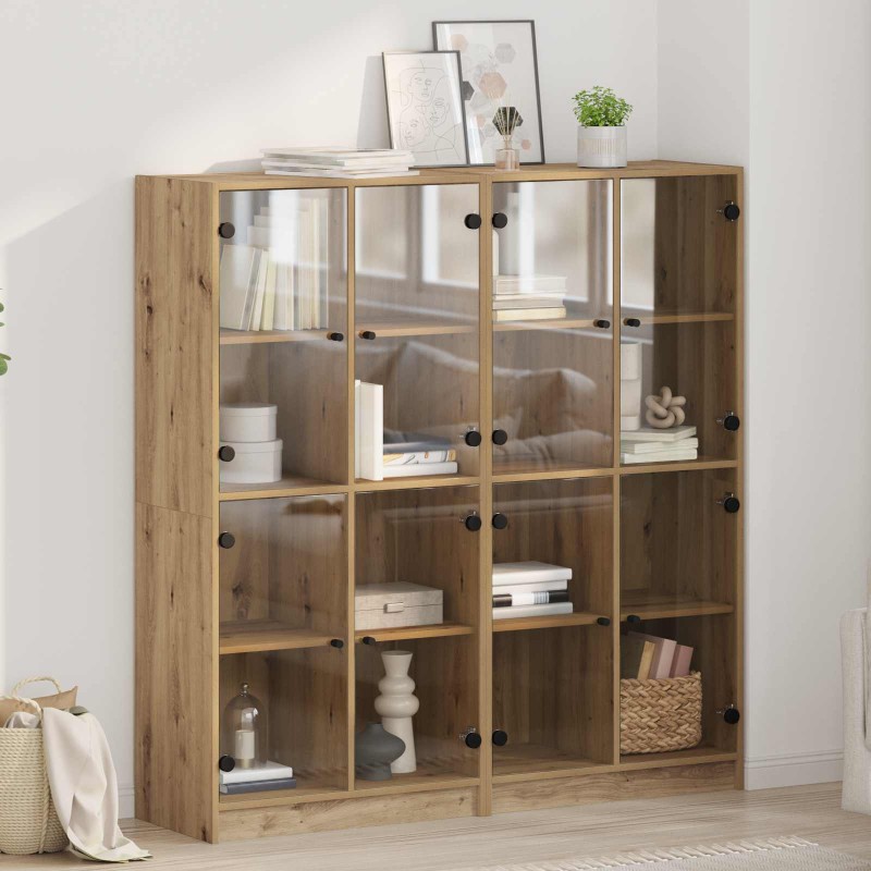 vidaXL Highboard 2 τμχ. Artisan Oak 68 x 37 x 142 εκ