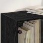 vidaXL Highboard 2 τμχ. Μαύρη Οξυά 68 x 37 x 142 εκ Επεξεργασμένο Ξύλο