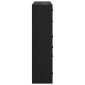 vidaXL Highboard 2 τμχ. Μαύρη Οξυά 68 x 37 x 142 εκ Επεξεργασμένο Ξύλο