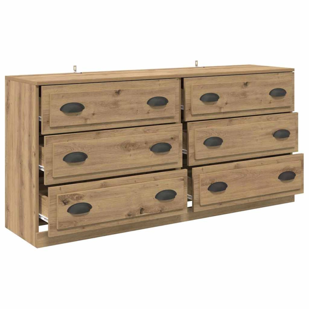 vidaXL Παραδοσιακά Πλευρικά Έπιπλα 2 τμχ. Artisan Oak