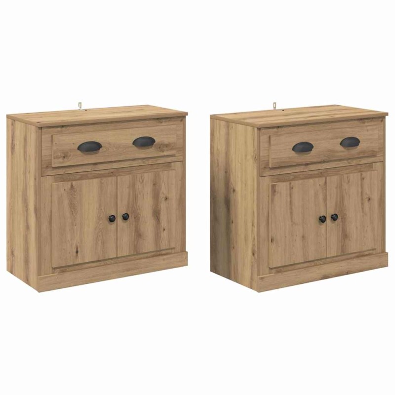 vidaXL Παραδοσιακά Πλευρικά Έπιπλα 2 τμχ. Artisan Oak