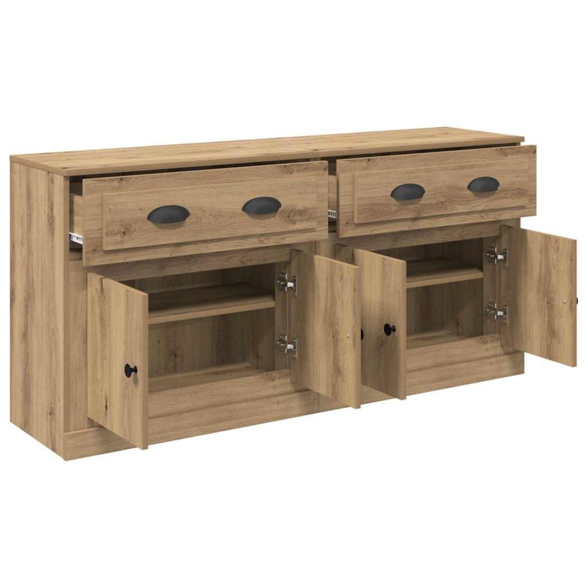vidaXL Παραδοσιακά Πλευρικά Έπιπλα 2 τμχ. Artisan Oak