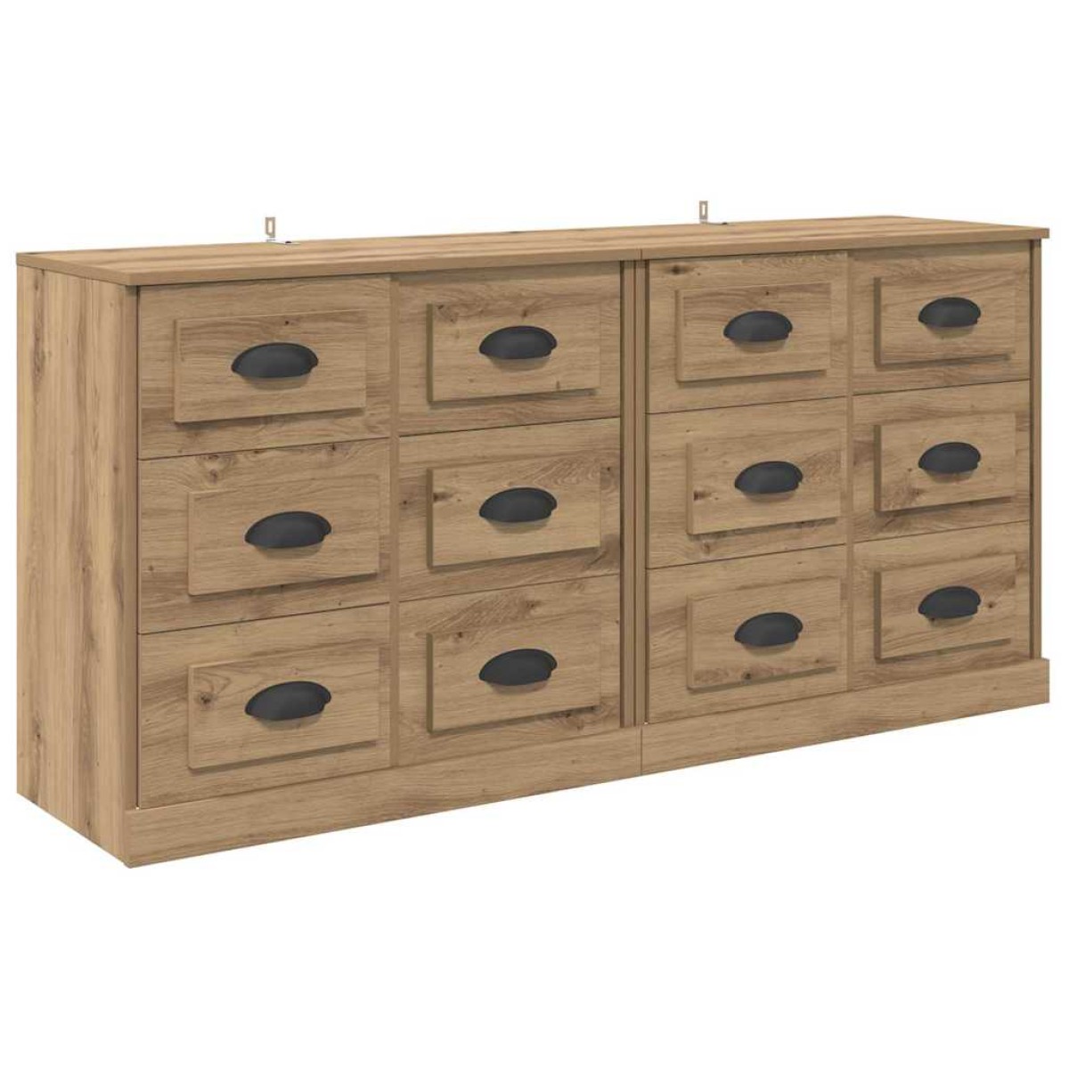 vidaXL Παραδοσιακά Πλευρικά Έπιπλα 2 τμχ. Artisan Oak