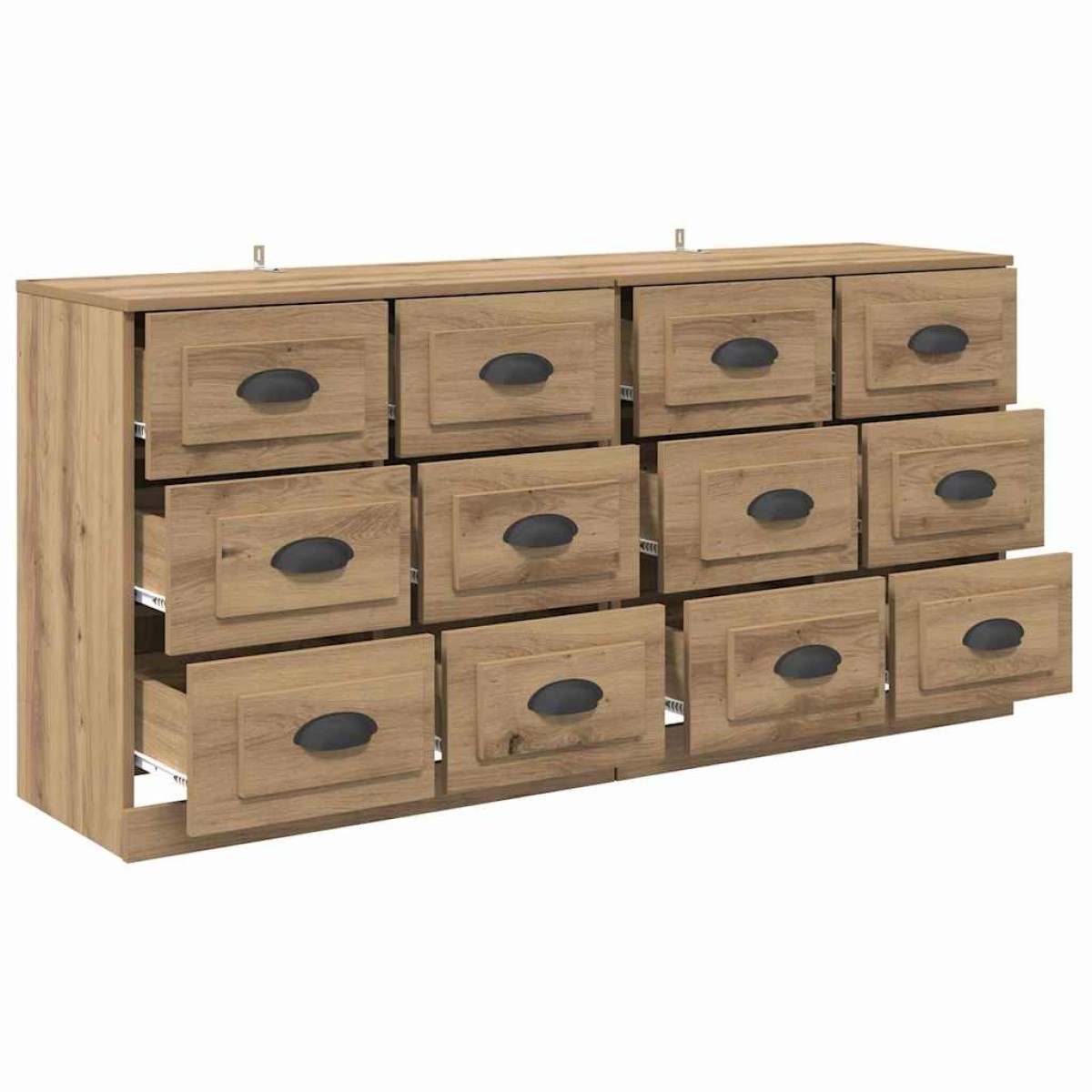vidaXL Παραδοσιακά Πλευρικά Έπιπλα 2 τμχ. Artisan Oak