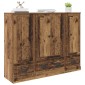 vidaXL Highboard 3 τμχ. Παλιό Ξύλο 132 x 35,5 x 103,5 εκ.