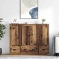 vidaXL Highboard 3 τμχ. Παλιό Ξύλο 132 x 35,5 x 103,5 εκ.