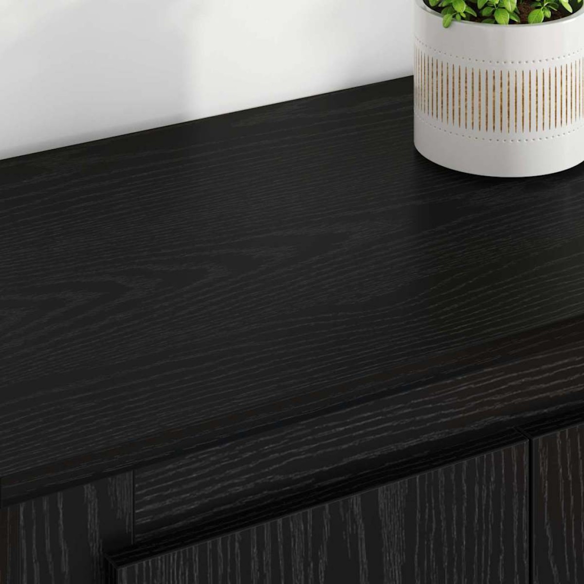 vidaXL Highboard 3 τμχ. Μαύρη Οξυά 132 x 35,5 x 103,5 εκ.