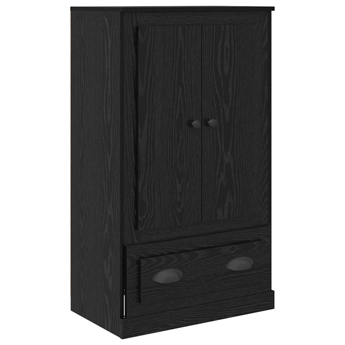 vidaXL Highboard 3 τμχ. Μαύρη Οξυά 132 x 35,5 x 103,5 εκ.