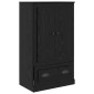 vidaXL Highboard 3 τμχ. Μαύρη Οξυά 132 x 35,5 x 103,5 εκ.
