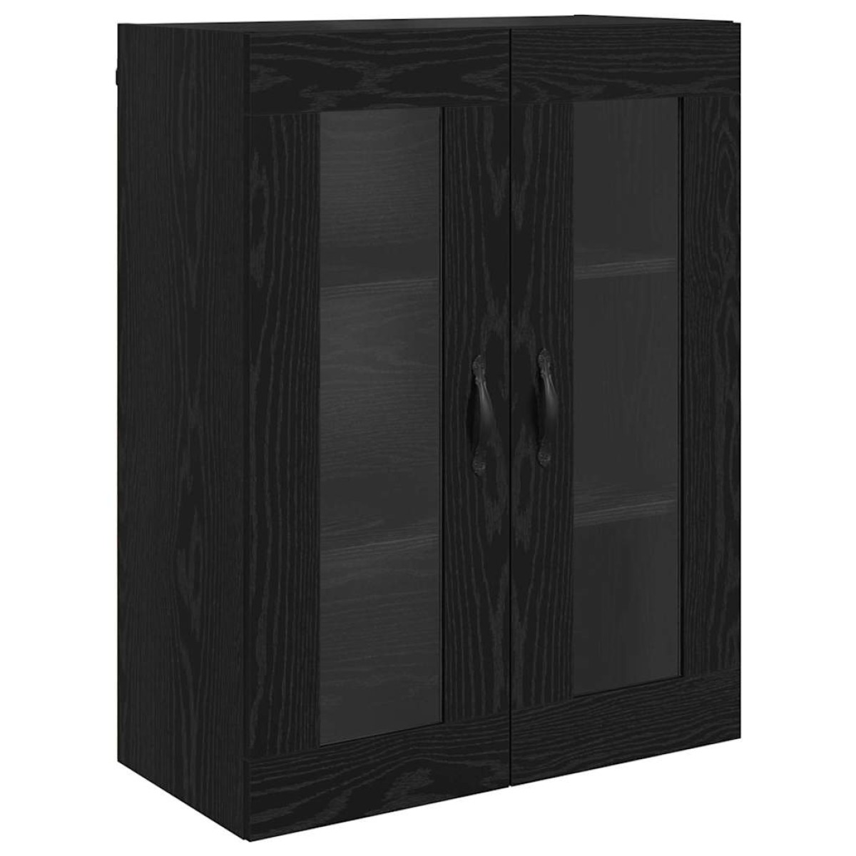 vidaXL Ντουλάπια Τοίχου 2 τμχ. Μαύρη Οξυά 69,5 x 34 x 90 εκ.