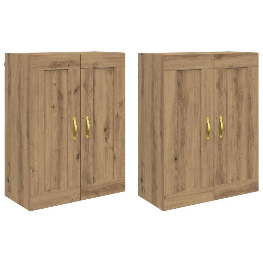 vidaXL Ντουλάπα τοίχου 2 τμχ. Artisan Oak 69,5 x 34 x 90 εκ.