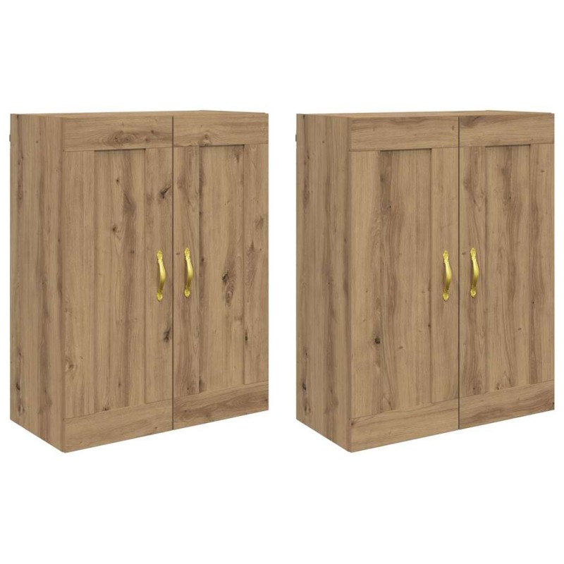vidaXL Ντουλάπα τοίχου 2 τμχ. Artisan Oak 69,5 x 34 x 90 εκ.