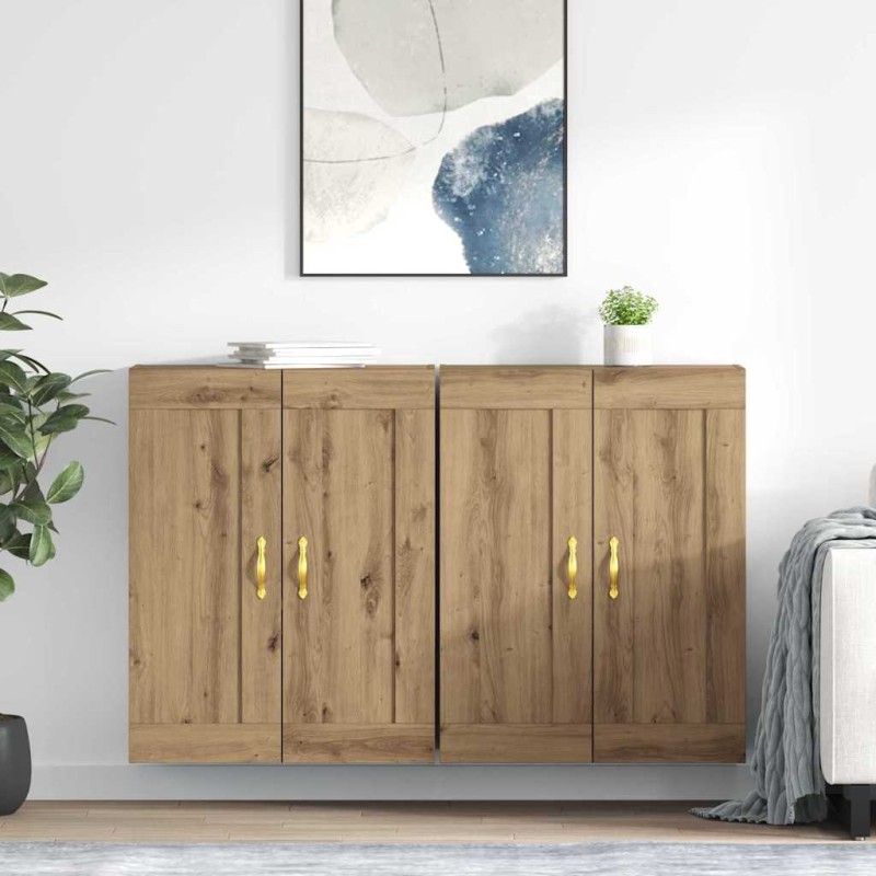 vidaXL Ντουλάπα τοίχου 2 τμχ. Artisan Oak 69,5 x 34 x 90 εκ.