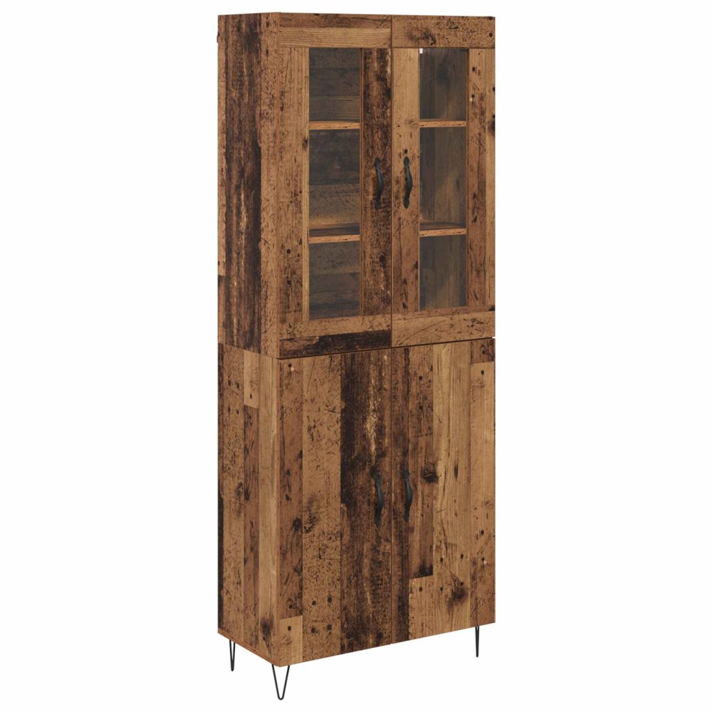 vidaXL Highboard Παλιό Ξύλο 69,5 x 34 x 90 εκ. Επεξεργασμένο Ξύλο