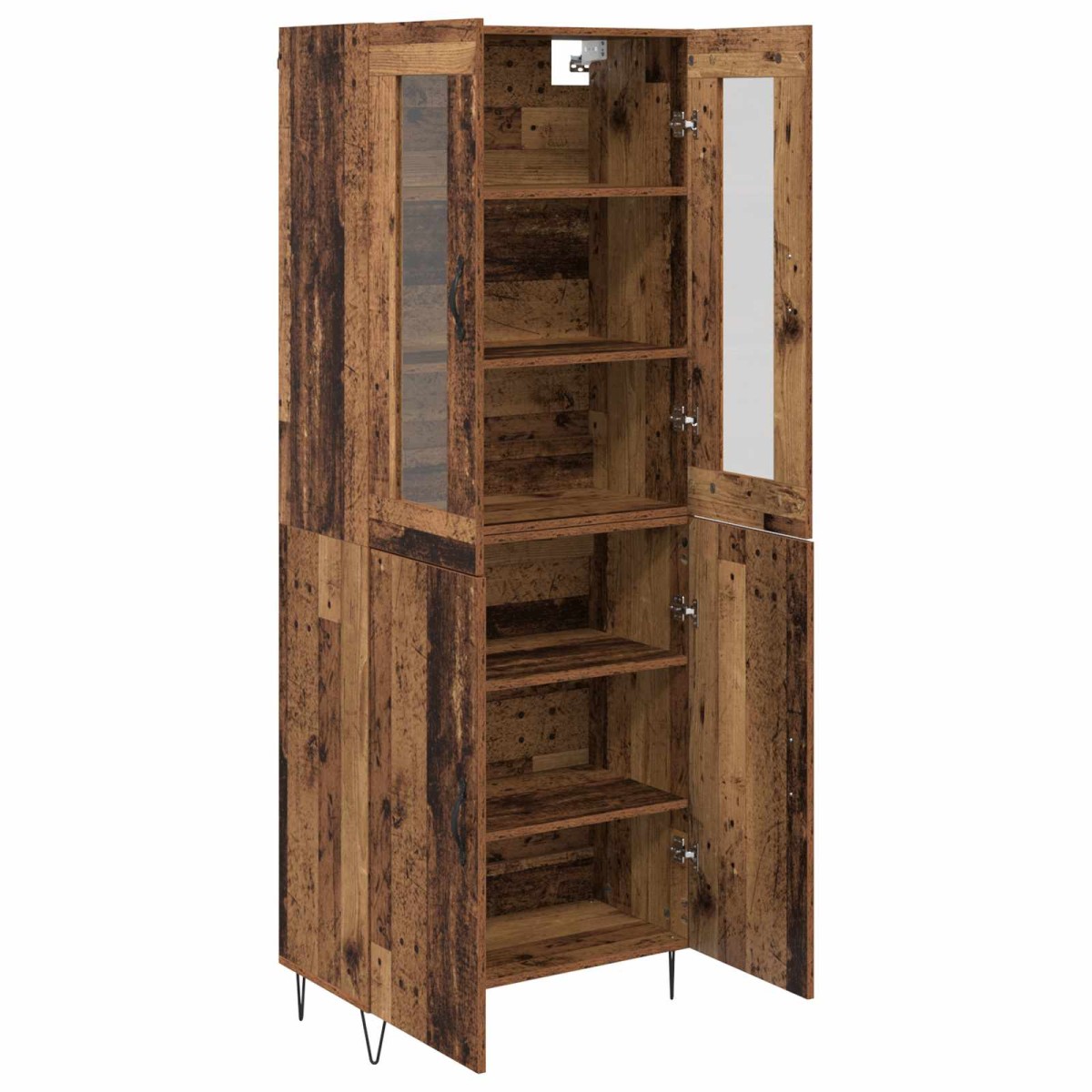 vidaXL Highboard Παλιό Ξύλο 69,5 x 34 x 90 εκ. Επεξεργασμένο Ξύλο