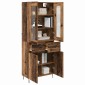 vidaXL Highboard Παλιό Ξύλο 69,5 x 34 x 90 εκ. Επεξεργασμένο Ξύλο