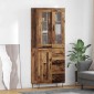 vidaXL Highboard Παλιό Ξύλο 69,5 x 34 x 90 εκ. Επεξεργασμένο Ξύλο