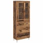 vidaXL Highboard Παλιό Ξύλο 69,5 x 34 x 90 εκ. Επεξεργασμένο Ξύλο