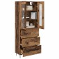 vidaXL Highboard Παλιό Ξύλο 69,5 x 34 x 90 εκ. Επεξεργασμένο Ξύλο