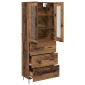 vidaXL Highboard Παλιό Ξύλο 69,5 x 34 x 90 εκ. Επεξεργασμένο Ξύλο
