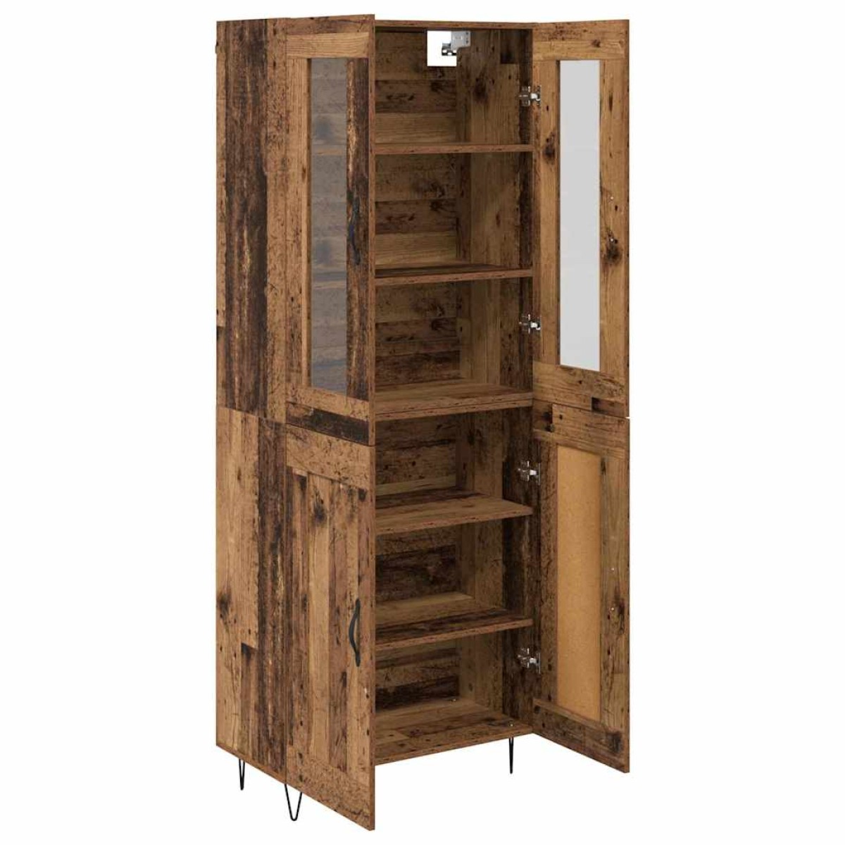 vidaXL Highboard Παλιό Ξύλο 69,5 x 34 x 90 εκ. Επεξεργασμένο Ξύλο