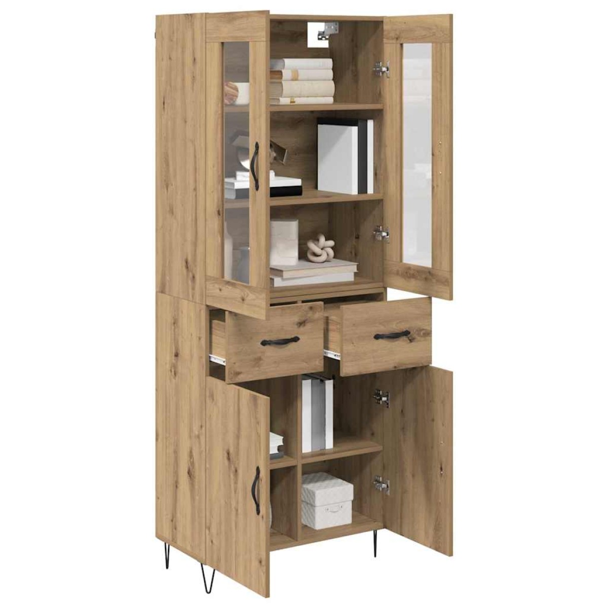vidaXL Highboard Artisan Oak 69,5 x 34 x 90 εκ. Επεξεργασμένο Ξύλο