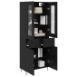 vidaXL Highboard Μαύρη Οξυά 69,5 x 34 x 90 εκ. Επεξεργασμένο Ξύλο