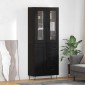 vidaXL Highboard Μαύρη Οξυά 69,5 x 34 x 90 εκ. Επεξεργασμένο Ξύλο