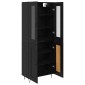 vidaXL Highboard Μαύρη Οξυά 69,5 x 34 x 90 εκ. Επεξεργασμένο Ξύλο