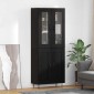 vidaXL Highboard Μαύρη Οξυά 69,5 x 34 x 90 εκ. Επεξεργασμένο Ξύλο