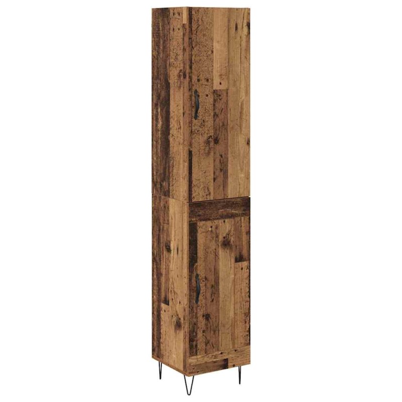vidaXL Highboard Παλιό Ξύλο 34,5 x 34 x 90 εκ. Επεξεργασμένο Ξύλο