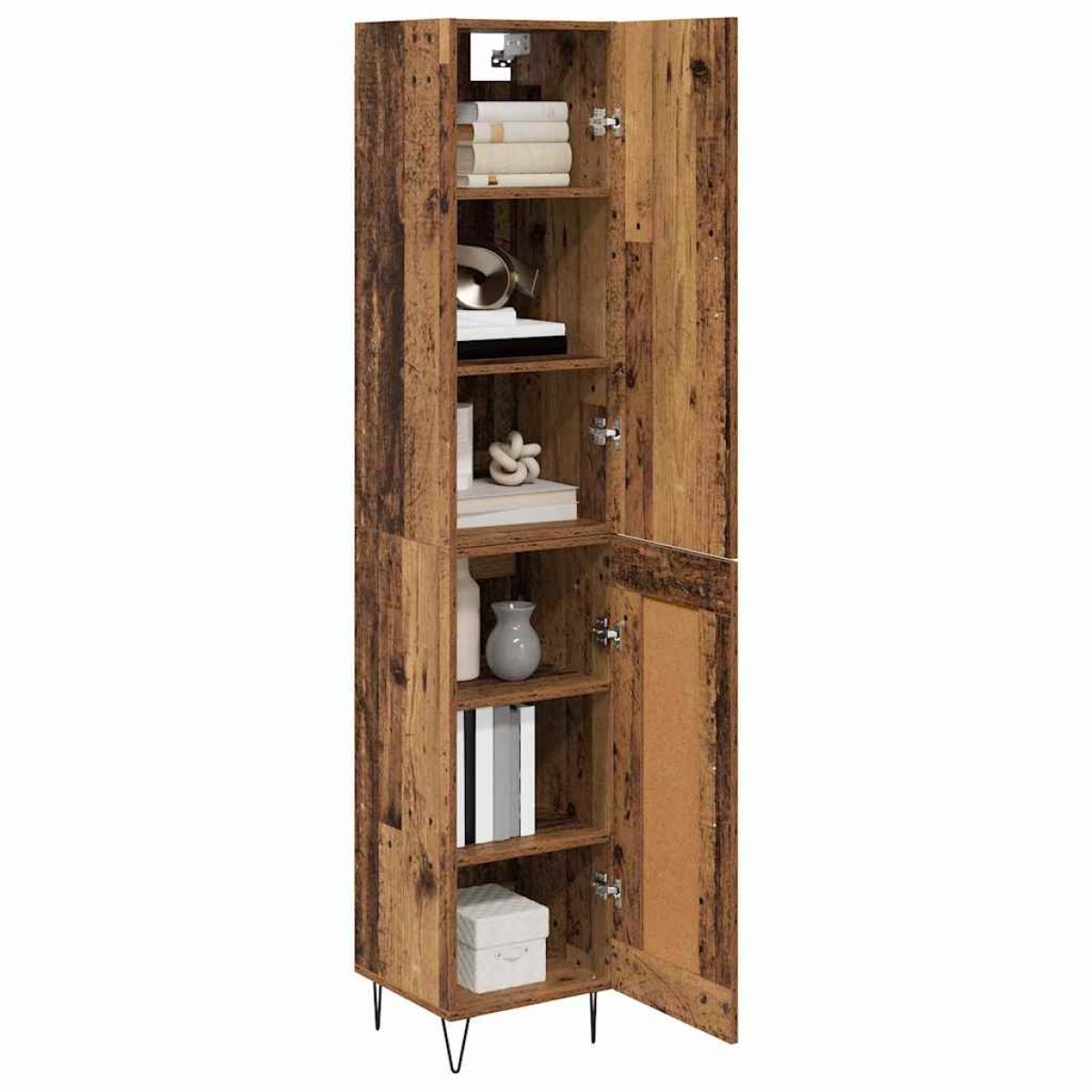 vidaXL Highboard Παλιό Ξύλο 34,5 x 34 x 90 εκ. Επεξεργασμένο Ξύλο