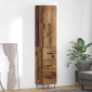 vidaXL Highboard Παλιό Ξύλο 34,5 x 34 x 90 εκ. Επεξεργασμένο Ξύλο