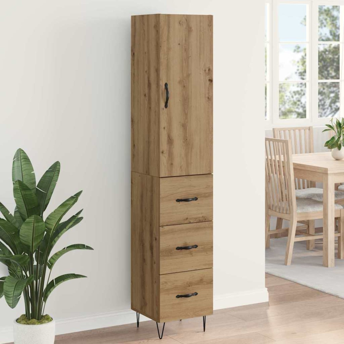 vidaXL Highboard Artisan Oak 34,5 x 34 x 90 εκ. Επεξεργασμένο Ξύλο