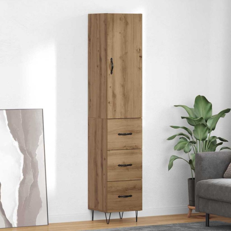 vidaXL Highboard Artisan Oak 34,5 x 34 x 90 εκ. Επεξεργασμένο Ξύλο
