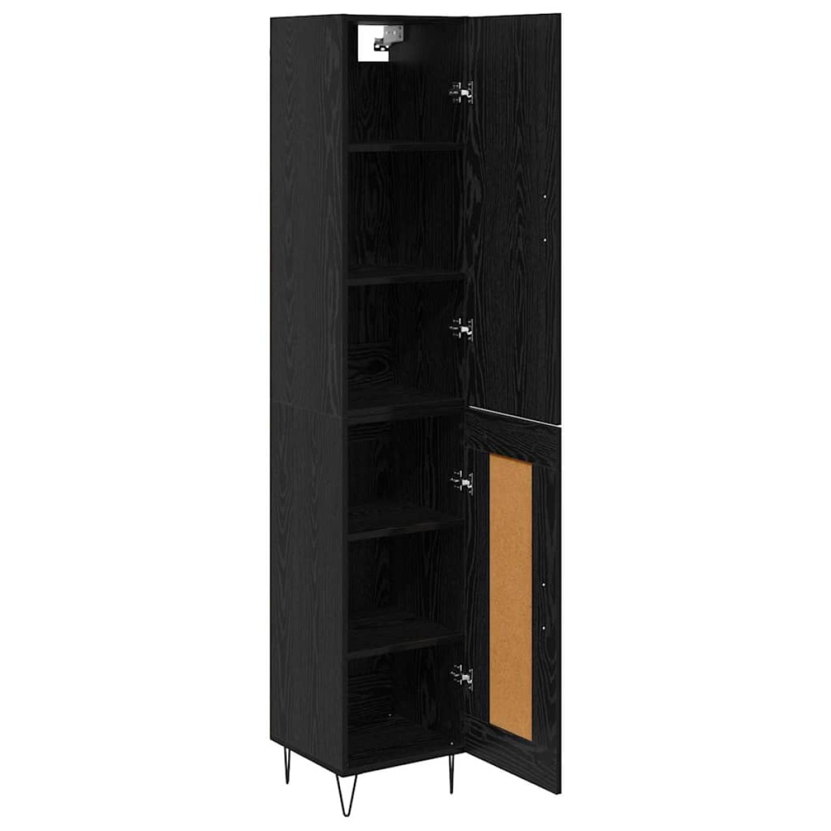 vidaXL Highboard Μαύρη Οξυά 34,5 x 34 x 90 εκ. Επεξεργασμένο Ξύλο