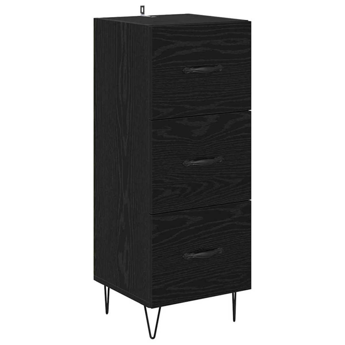 vidaXL Highboard Μαύρη Οξυά 34,5 x 34 x 90 εκ. Επεξεργασμένο Ξύλο
