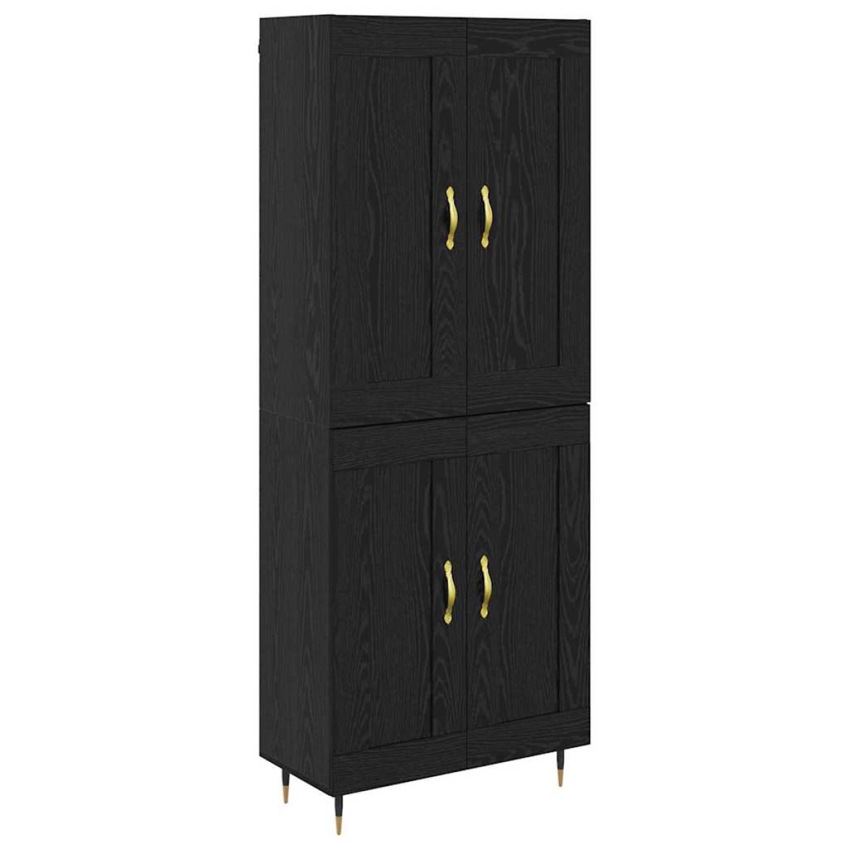 vidaXL Highboard Μαύρη Οξυά 69,5 x 34 x 90 εκ. Επεξεργασμένο Ξύλο