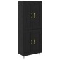 vidaXL Highboard Μαύρη Οξυά 69,5 x 34 x 90 εκ. Επεξεργασμένο Ξύλο