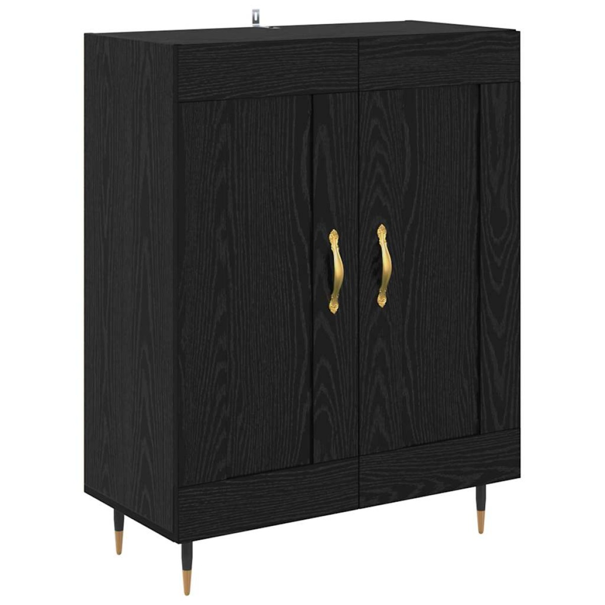 vidaXL Highboard Μαύρη Οξυά 69,5 x 34 x 90 εκ. Επεξεργασμένο Ξύλο