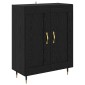 vidaXL Highboard Μαύρη Οξυά 69,5 x 34 x 90 εκ. Επεξεργασμένο Ξύλο