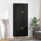 vidaXL Highboard Μαύρη Οξυά 69,5 x 34 x 90 εκ. Επεξεργασμένο Ξύλο