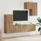 vidaXL Μονάδα Τοίχου Τηλεόρασης 5 τμχ. Artisan Oak Επεξεργασμένο Ξύλο